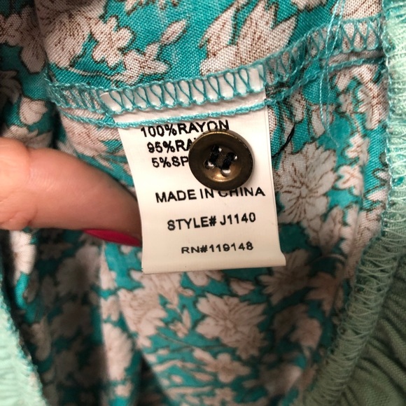 Jodifl Floral 3/4 Sleeve Blouse Size Small - Picture 6 of 7